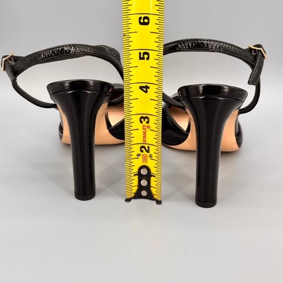 NEW AGL Milly H Block Heel Sandals Black Size 6 (36) - Picture 4 of 10